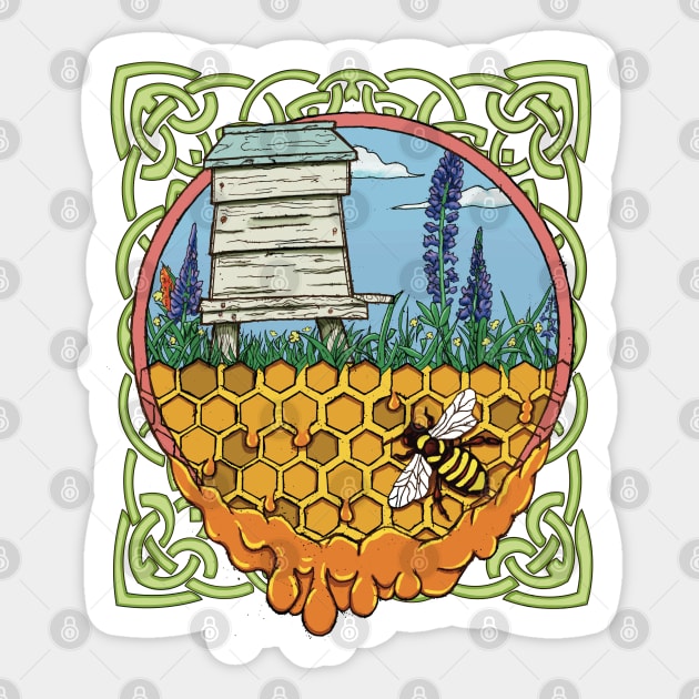 Beehive Sticker by ElderIslesPress